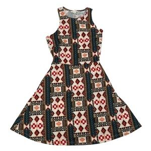 H&M Geometric Tank Cinched Waist Dress Size Small Women’s
